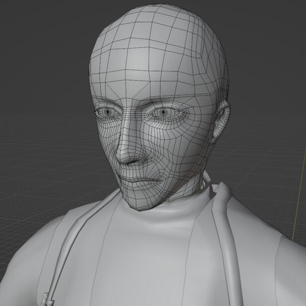 Topology Head in Blender
