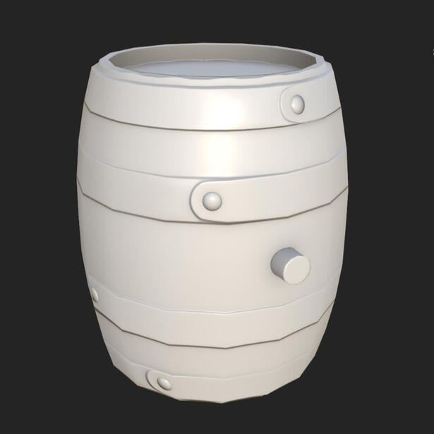 Backed Barrel in Substance Painter Backed Barrel in Substance Painter