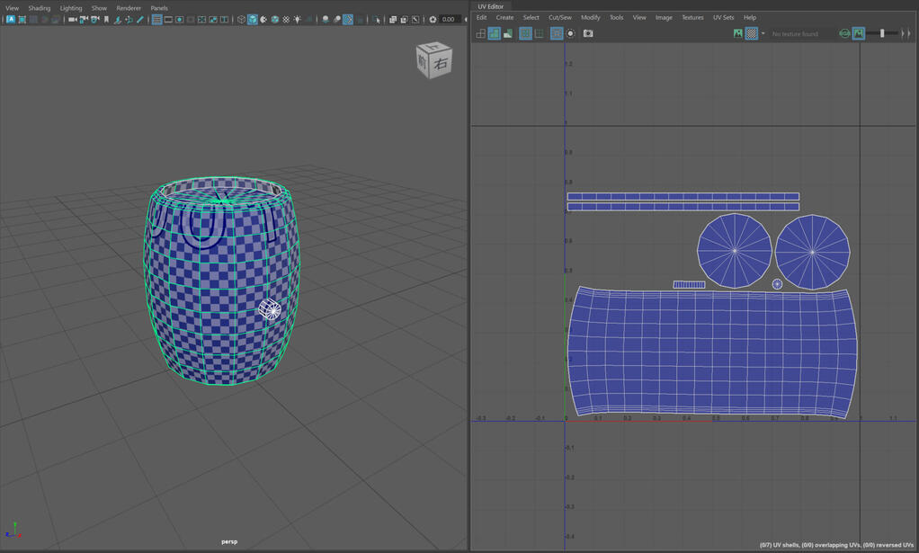 Barrel UV unwrap Barrel UV unwrap